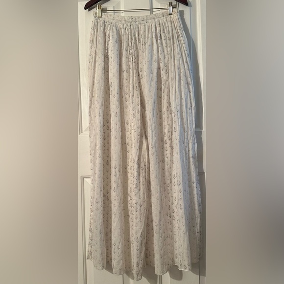 FREE PEOPLE S Intimately Cotton Wide Leg PJ Pant BAGGY Feather Weight POCKETS - Picture 16 of 16